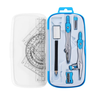 Unjoo Math Geometry Kit Sets 10 Piece Student Supplies, Compass Set, Black