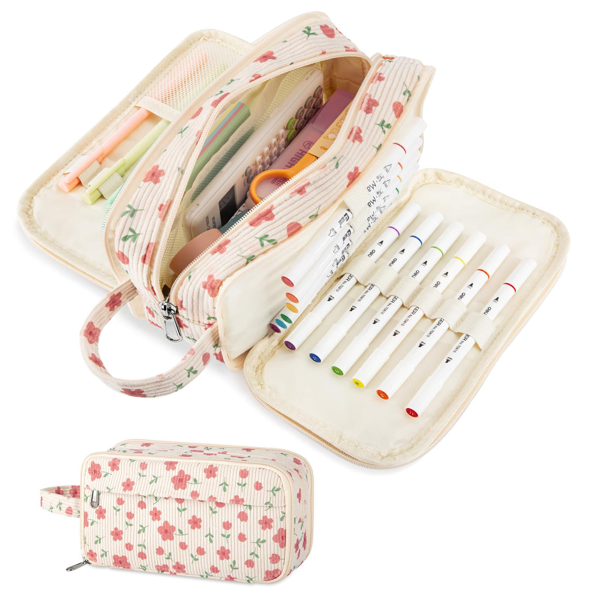 Cute Big Pencil Case Pouch Bag Strawberry for Teen Girls Boy Gift