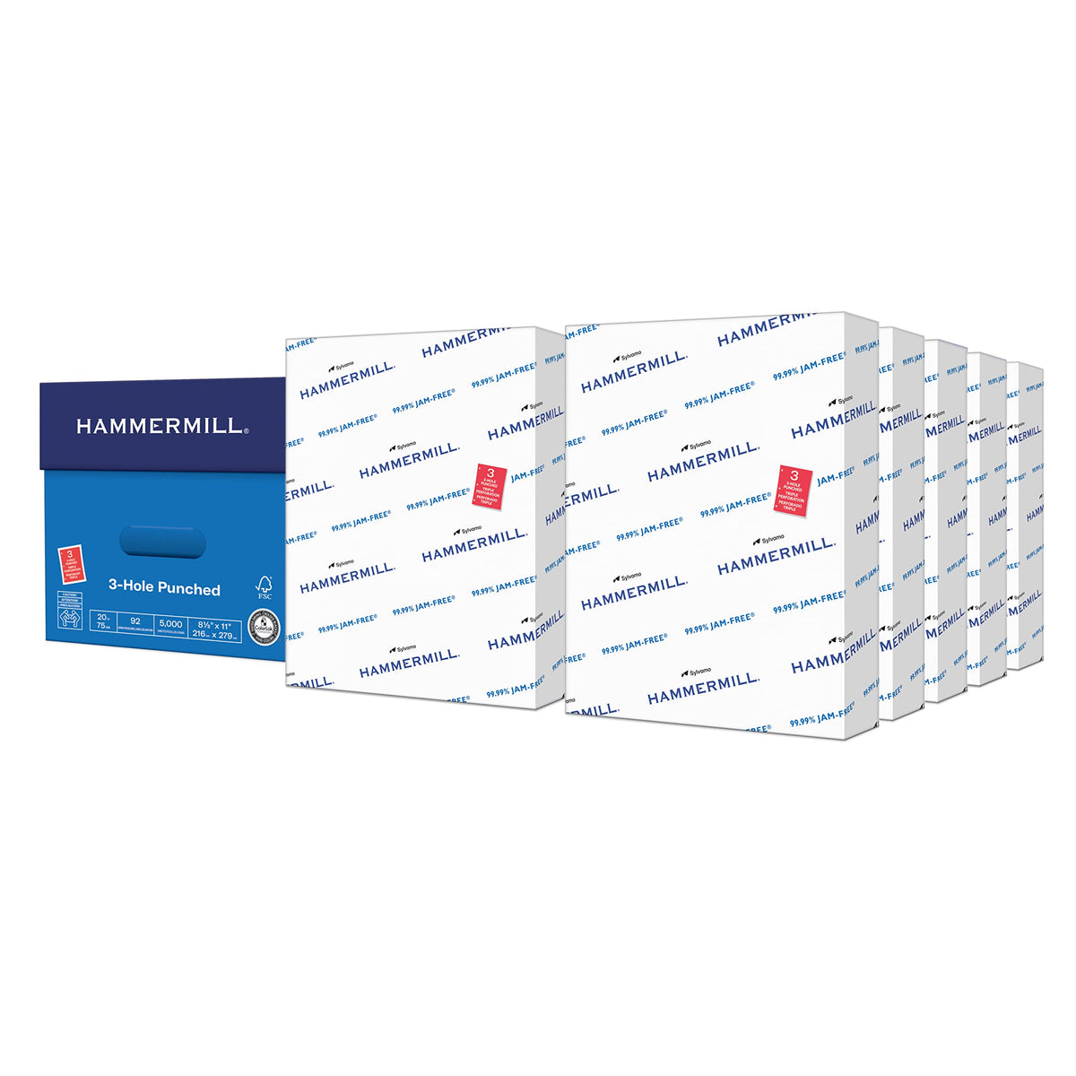 Hammermill Printer Paper, 20 lb Copy Paper, 8.5 x 11-3 Ream (1,500 Sheets) - 92 Bright, Made in the USA