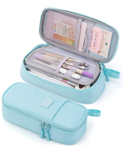 CICIMELON Durable Pencil Case Big Storage Pen Pouch Bag for School Supplies Office College Teen Girls Adults, Pink
