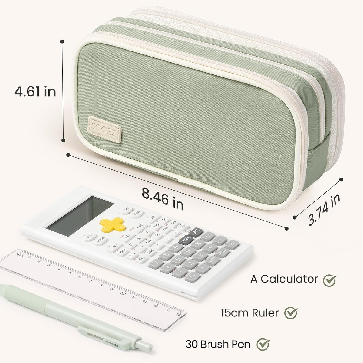 Sooez Large Capacity Pencil Case Pouch, Cute Pencil Pouch Pencil Bag