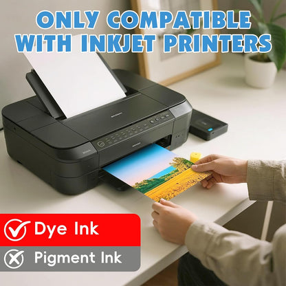 150 Sheets Glossy Photo Paper, 8.5in x 11in, 200GSM / 54lb