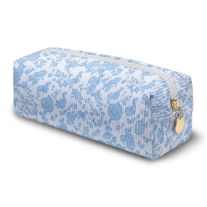 Pencil Case Aesthetic Pencil Pouch for Women Pencil Case Small (Striped blue)