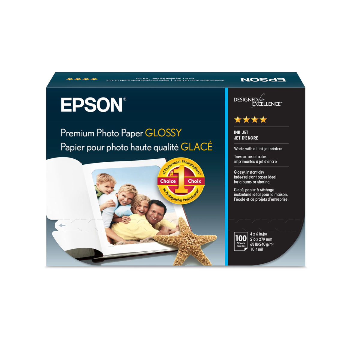 Epson Premium Photo Paper Glossy 8.5x11 50 sheets S041667