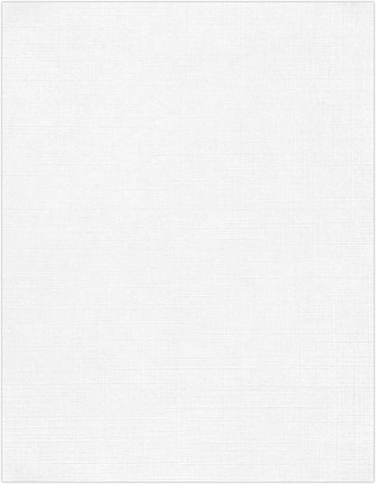 LUXPaper 8.5" x 11" Classic Linen Paper | Letter Size | Natural White | 24lb Paper (70lb. Text) | 50 Qty