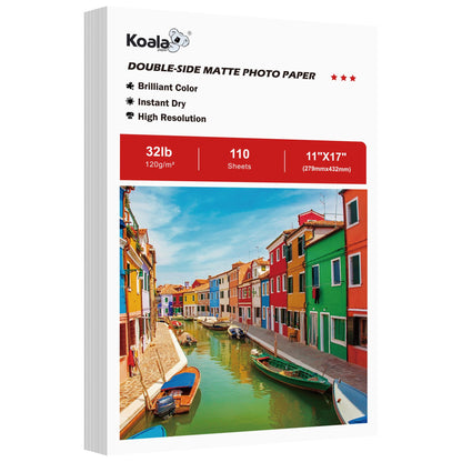 Koala Double Sided Thin Matte Printer Paper 8.5x11 Inch 32LB 110 Sheets
