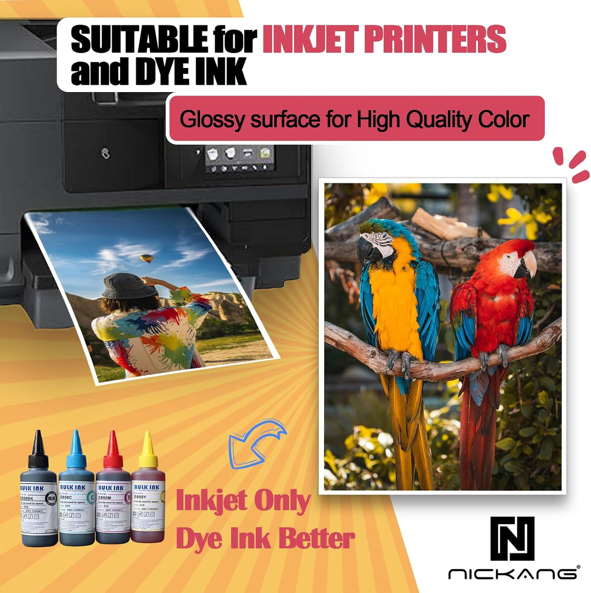 Inkjet Glossy Photo Paper 8.5x11, Letter Size, 200GSM – 100 Sheets