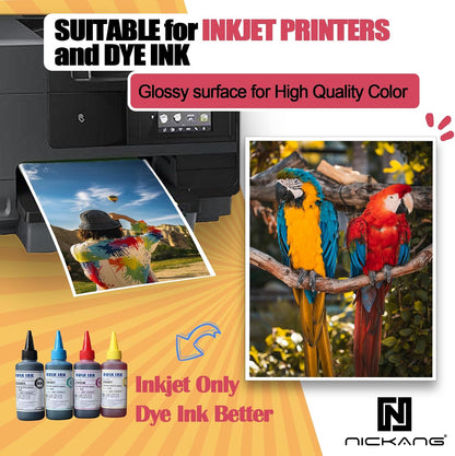 Inkjet Glossy Photo Paper 8.5x11, Letter Size, 200GSM – 100 Sheets