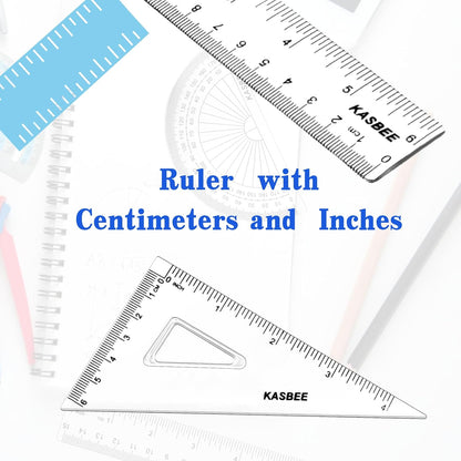 Triangular Ruler Set, 4PCS Geometry Set, Professional Drafting Tools