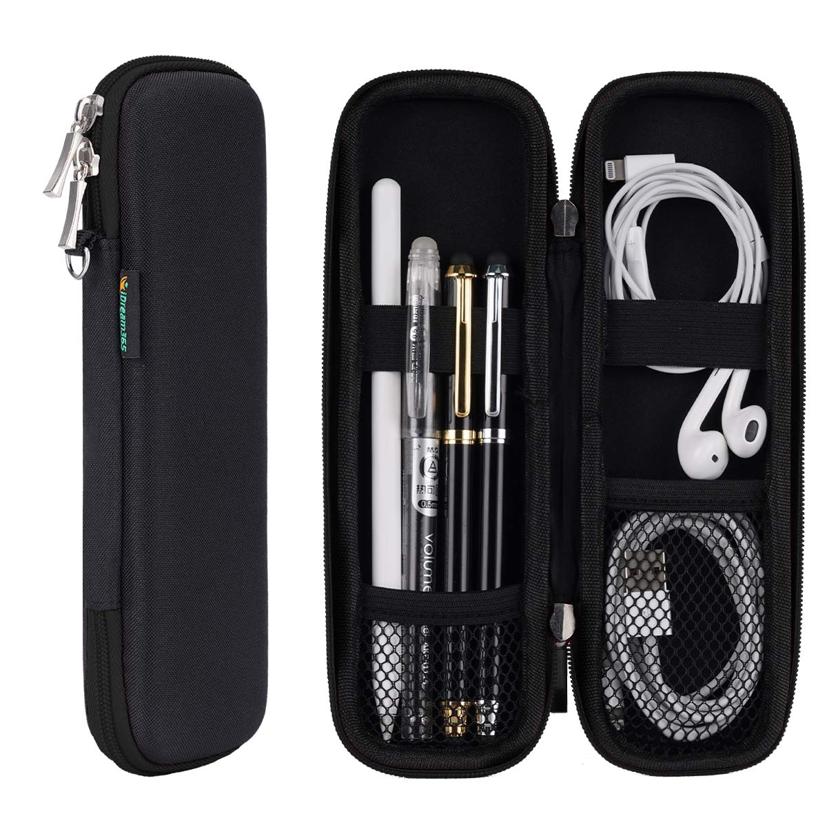 Small Pencil Case Holder for Pencils,Hard Pen Case for Executive Fountain Pens,Ballpoint Pens-Black