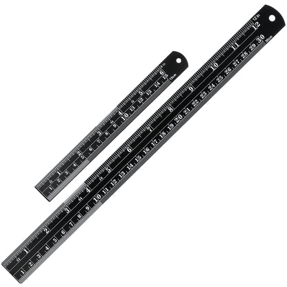 Mr. Pen- Metal Straight Edge Ruler, 6 pcs, 6", 8", 10", 12", 14", 16"