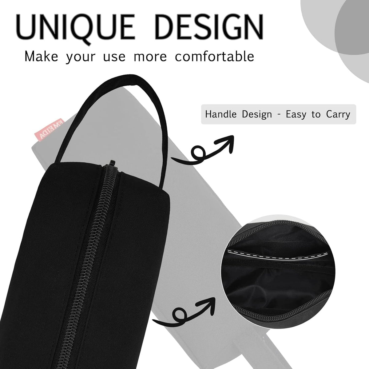 Fmeida Pencil Case Pouch Back to School Supplies Gift for Boys Girls Black
