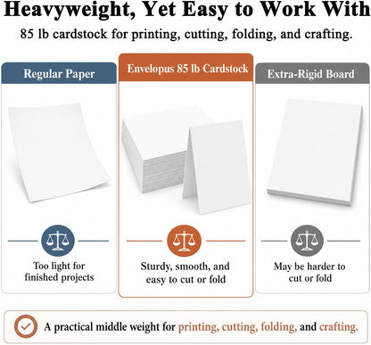 White Cardstock Paper, Card Stock Paper 8.5 x 11, 30 Sheets_85 lb