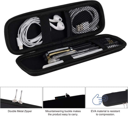 Small Pencil Case Holder for Pencils,Hard Pen Case for Executive Fountain Pens,Ballpoint Pens-Black