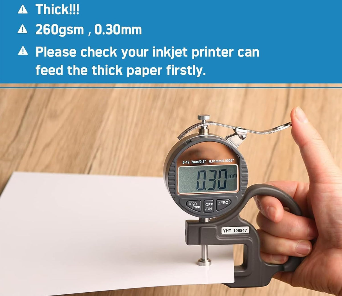 Uinkit 260gsm Thick Glossy Photo Paper for Inkjet, 8.5x11, 100 Sheets