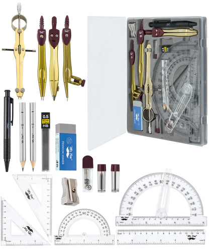 Mr. Pen- Geometry Set, 15 Piece Set with 6 Inch Swing Arm Protractor