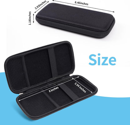 Upgraded Hard Pencil Case Box for Adults,Durable Pen Carrying Case with Zipper-Black