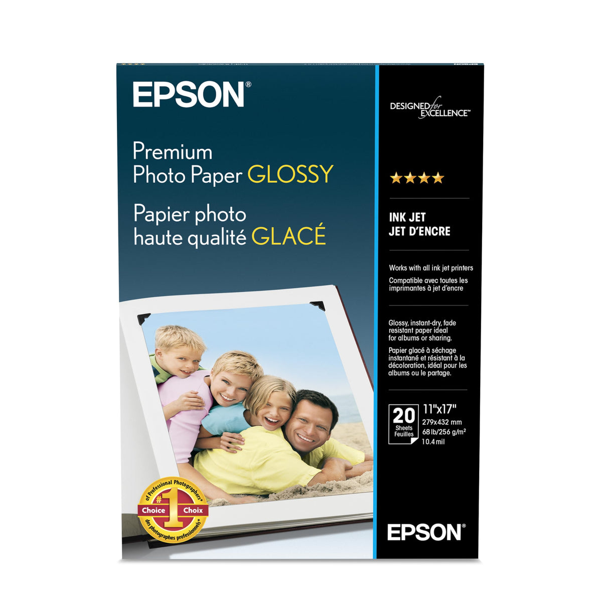 Epson Premium Photo Paper Glossy 8.5x11 50 sheets S041667