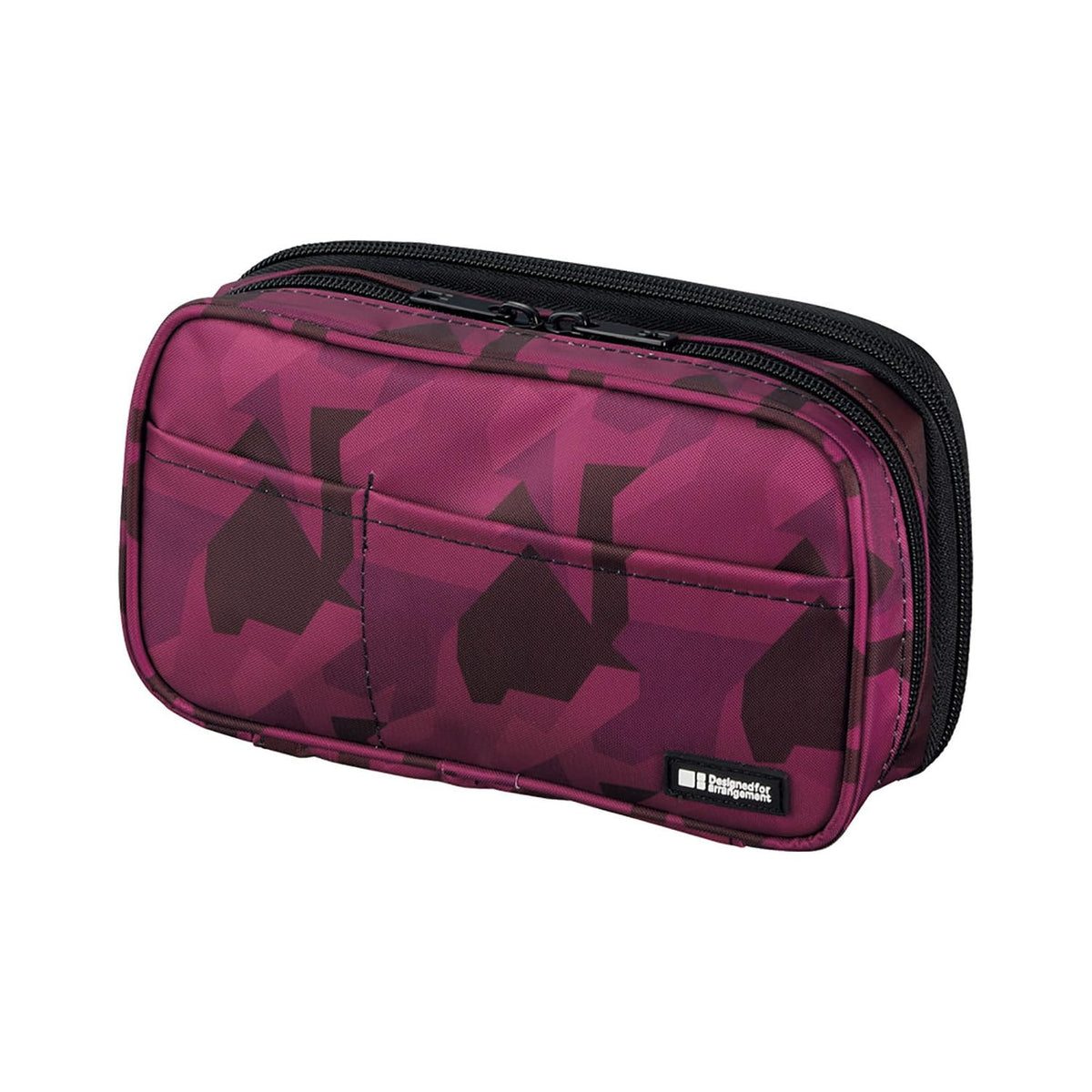 LIHIT LAB Large Capacity Zipper Pencil Case For School Office College, Big Capacity 4 Compartments Pencil Bag Holder Adults Teen Boys Girls, Travel Cosmetics Storage, Black (A7551-24)