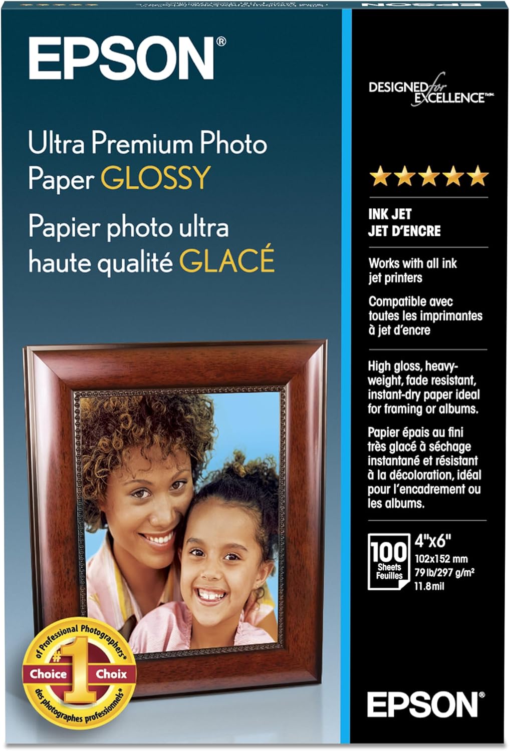 Epson Ultra premium Photo Paper Glossy 4x6 100 sheets S042174