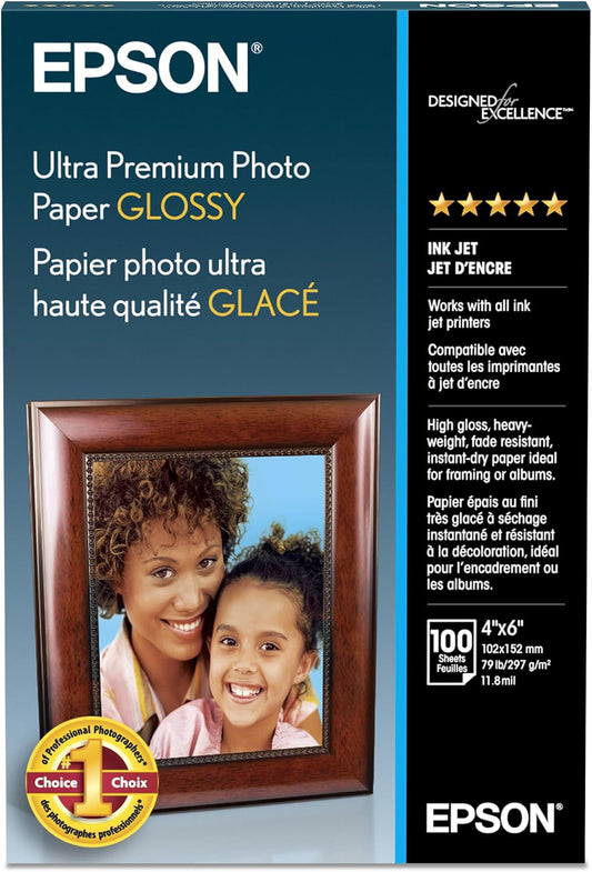 Epson Ultra premium Photo Paper Glossy 4x6 100 sheets S042174