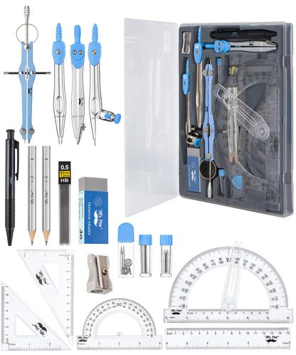 Mr. Pen- Geometry Set, 15 Piece Set with 6 Inch Swing Arm Protractor