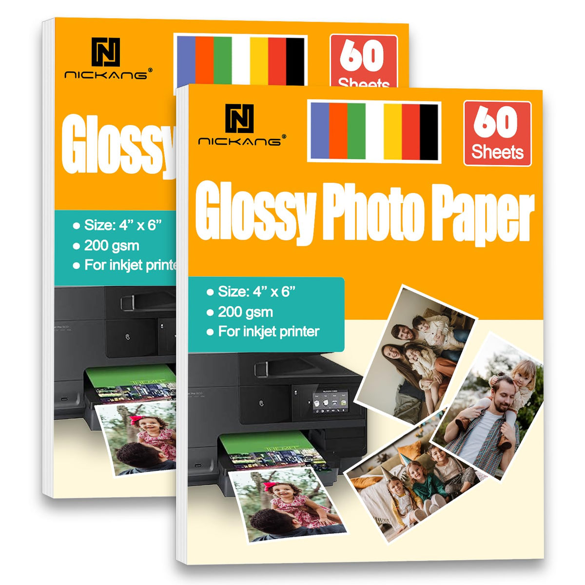 Glossy Photo Paper 8.5x11, 53LB/200GSM, Letter Size – 30 Sheets