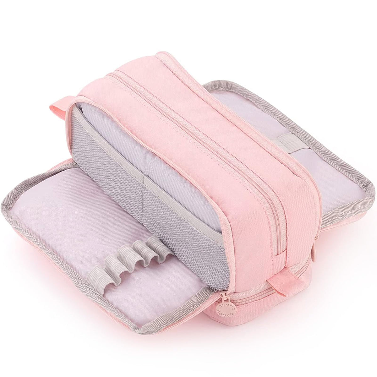 CICIMELON Large Capacity Pen Pencil Case with 4 Compartments, Multi-Slot Pencil Pouch Bag Aesthetic School Supplies Organizer for Teen Girls, Women, Adults (Pink)