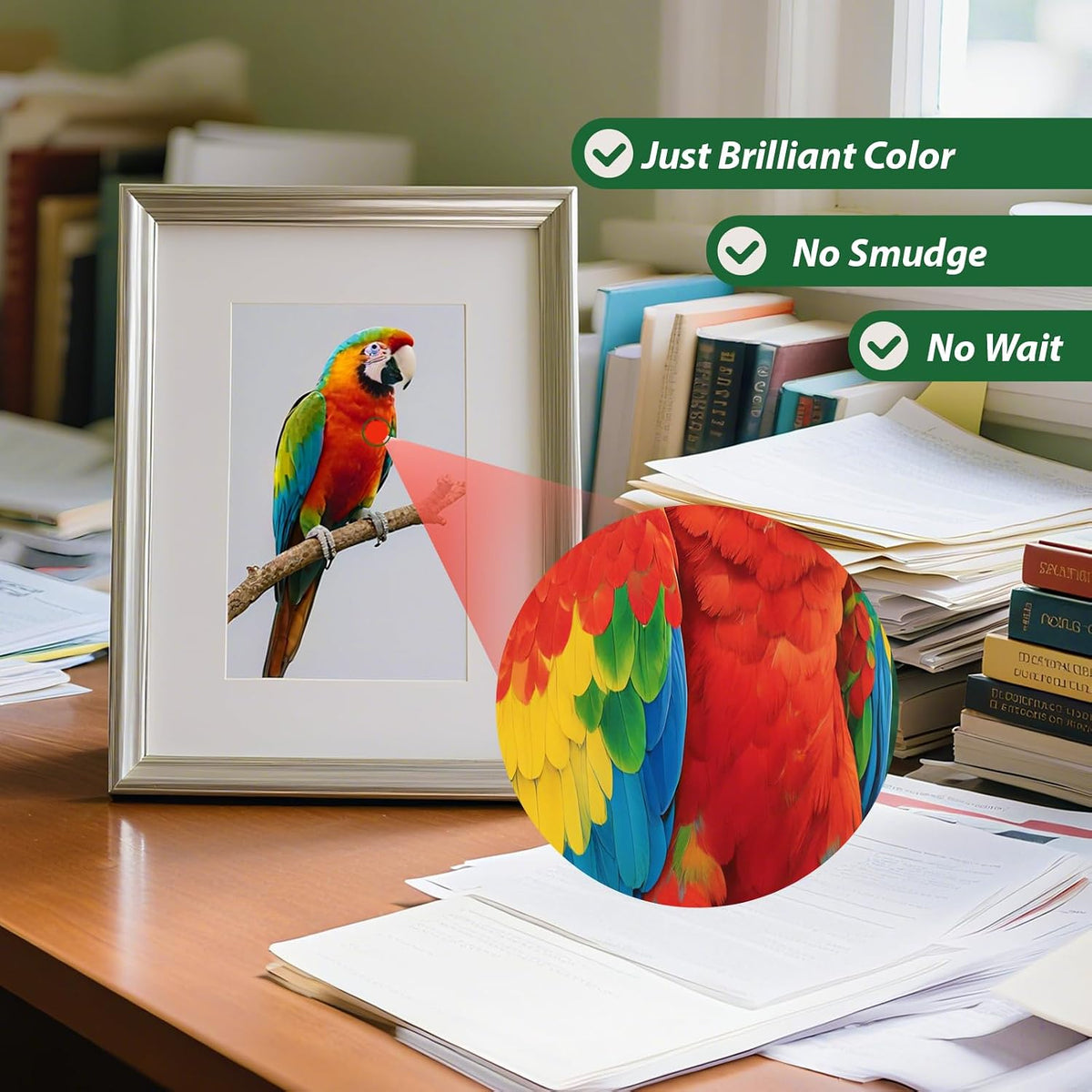 Uinkit 30lb Thin Glossy Inkjet Photo Paper, 8.5x11, 100 Sheets, 115gsm
