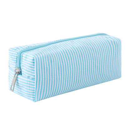 Cute Pencil Case Capacity Pencil Pouch Aesthetic Pen Bag Office Stationery Organizer Simple Sturdy Multifunctional Cosmetic Pouch (Navy blue)