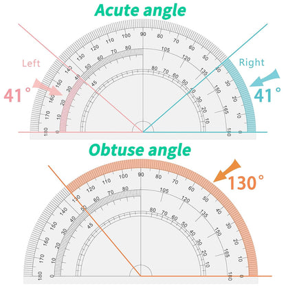 Akuoly Professional Geometry Compass Set, Starter Compass Set Includes 2 Drafting Compasses, Protractor, 2 Set Squares, Ruler in Storage Box, Back-to-School Math Supplies for Students, Black
