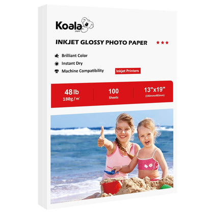 Koala Glossy Inkjet Photo Paper 8.5X11 Inches 48lb 100 Sheets