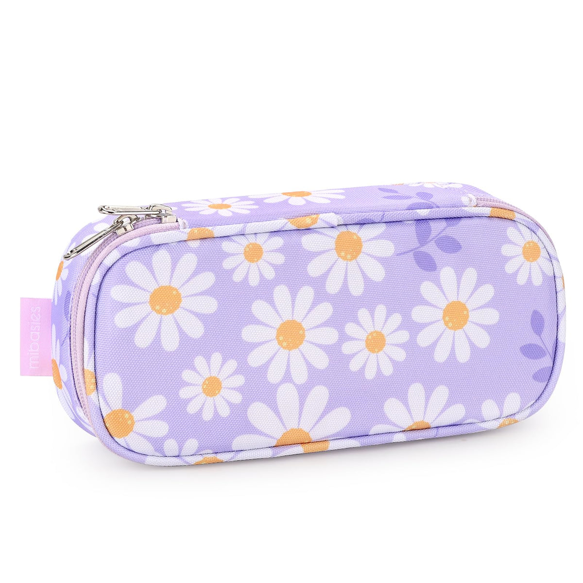 mibasies Girls Pencil Case for Kids, Multi-Slot Pencil Pouch, Pink Blue Rainbow
