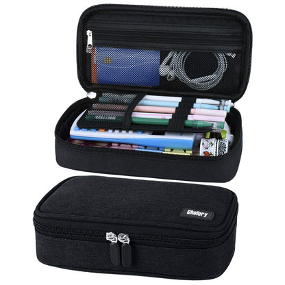 Chelory Big Capacity Pencil Case Large Pencil Bag Pouch Pen Case Pencil Marker Holder Stationery Storage Makeup Bag for Office Supplies Adults