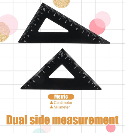 Ruler and Protractor Set, 5PCS Protractor Set, Aluminum Alloy