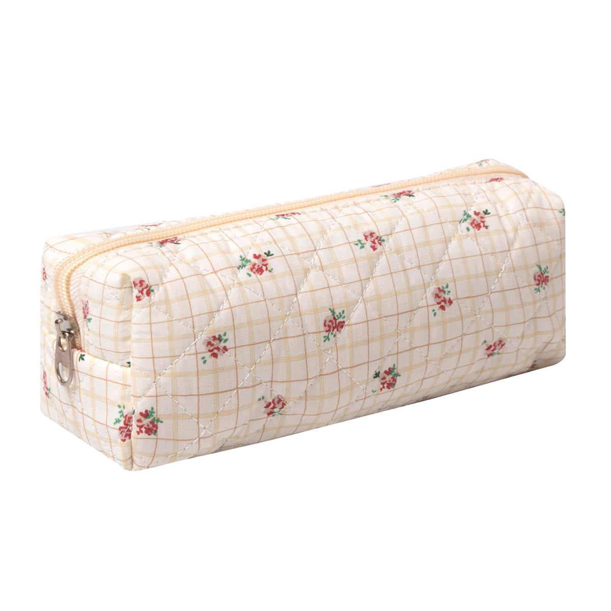 Pencil Case Office College School Storage Bag Pouch Holder Box Organizer Makeup Pouch Cosmetic Bag Aesthetic Cute Pen Case for Girls Boys Kids (Pink floral prints)