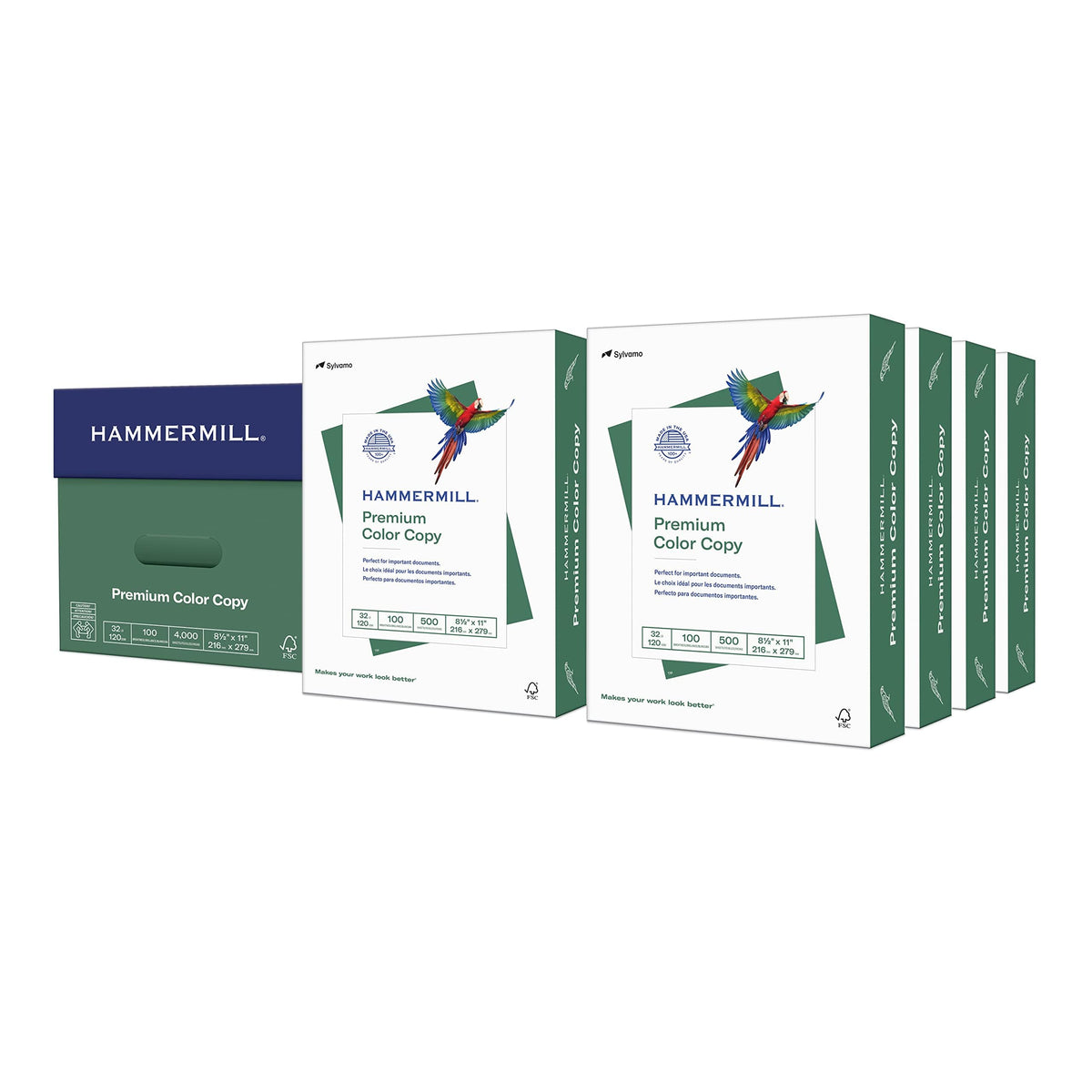 Hammermill Printer Paper, Premium Color 32 lb Copy Paper, 8.5 x 11-1 Ream (500 Sheets) - 100 Bright, Made in the USA, white (102630)