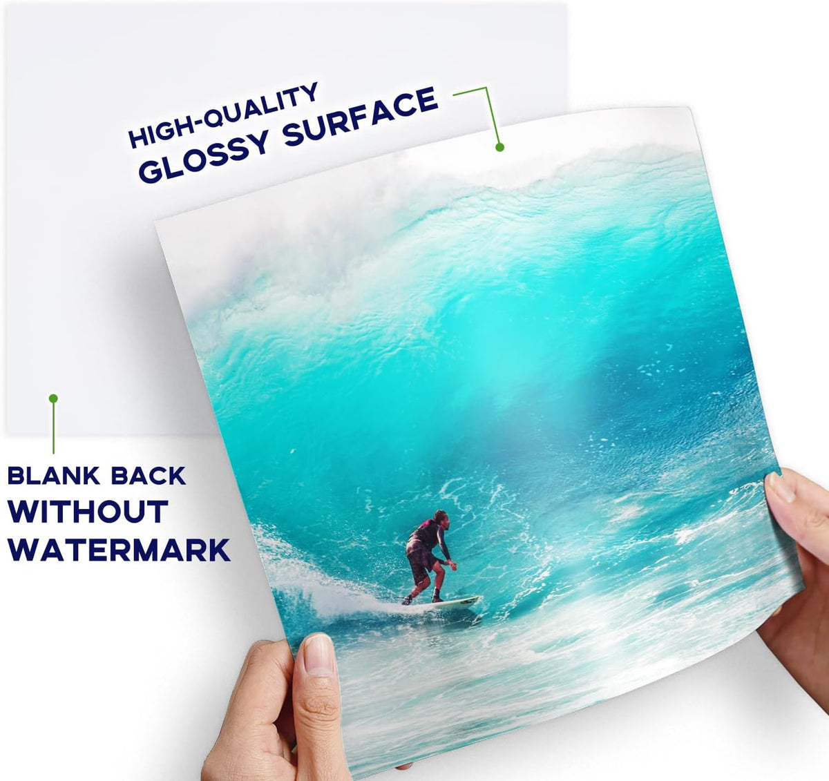 Glossy Photo Paper 8.5x11, Goefun 54LB Inkjet Printer Paper 100 Sheets