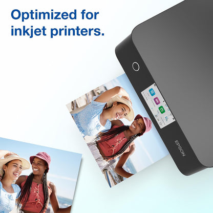 Epson Ultra Premium Photo Paper Glossy (8.5x11 Inches, 50 Sheets) (S042175),White