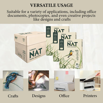Sugarcane Pulp Printer Paper 8.5"x11" (3 Reams / 1500 Sheets)
