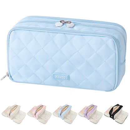 Cute Pencil Case for Girls kids Soft Quilted Pencil Pouch Bag Organizer