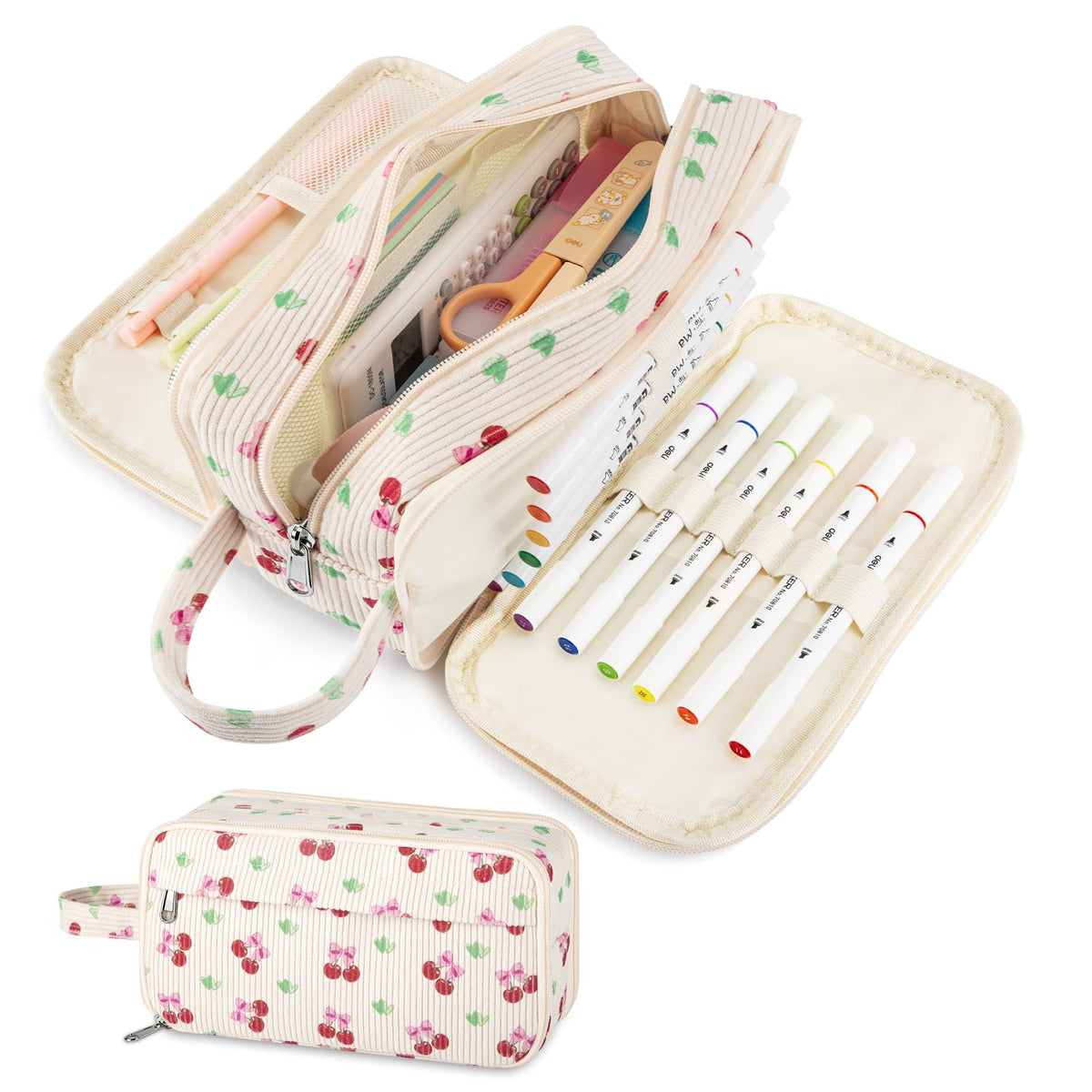 Cute Big Pencil Case Pouch Bag Strawberry for Teen Girls Boy Gift