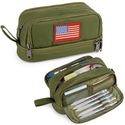 Tactical 4 Compartments Pencil Case for Boy, Large Pen Pouch Bag for School