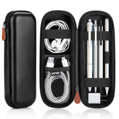 AGPTEK Case Holder for Apple Pencil, Slim PU Hard Leather Carrying Pouch