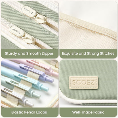Sooez Large Capacity Pencil Case Pouch, Cute Pencil Pouch Pencil Bag