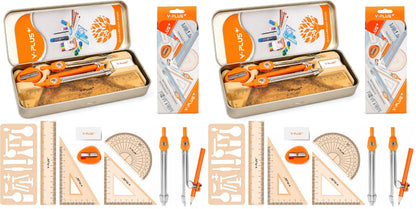 YPLUS Geometry Set, Protractor and Compass Set for Students, 12Pcs