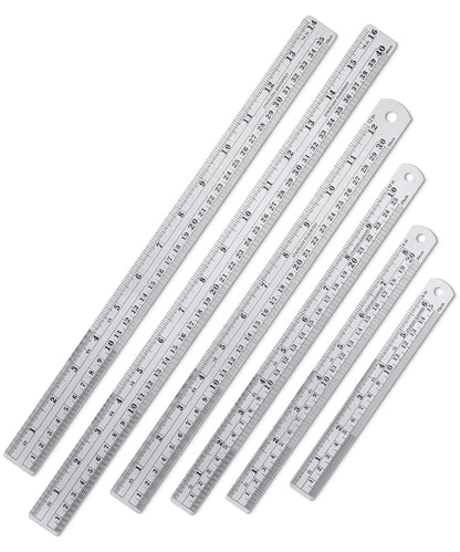 Mr. Pen- Metal Straight Edge Ruler, 4 pcs, 6", 8", 12", 14"