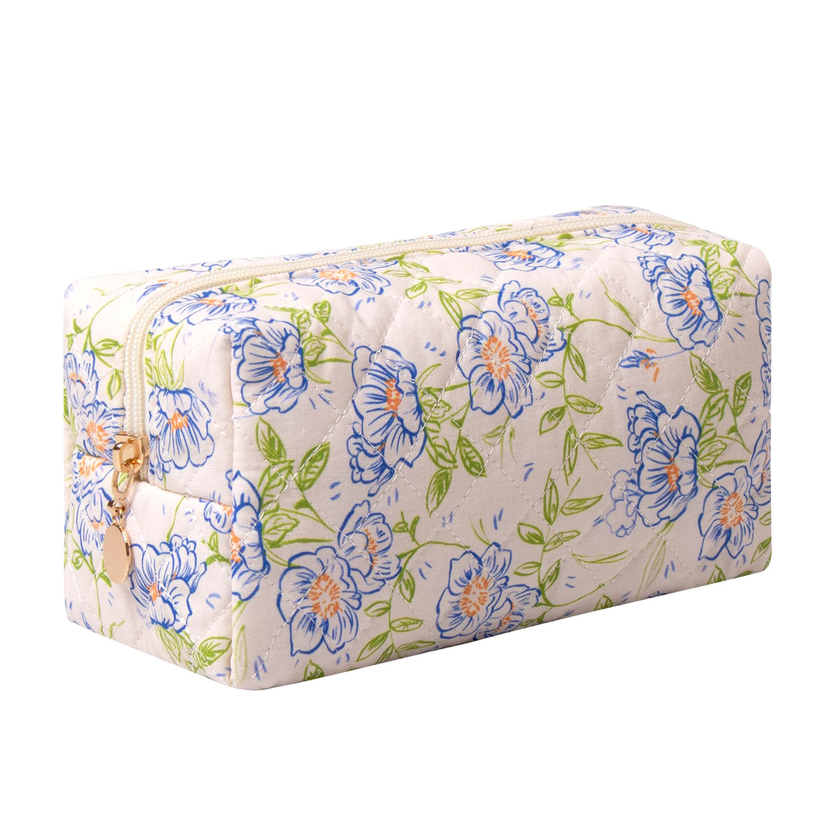 Pencil Case Office College School Storage Bag Pouch Holder Box Organizer Makeup Pouch Cosmetic Bag Aesthetic Cute Pen Case for Girls Boys Kids (Pink floral prints)