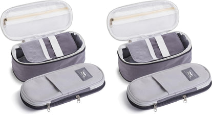 Mr. Pen- Pencil Case Large, Fabric Pencil Pouch Large, Grey, Pen Bag
