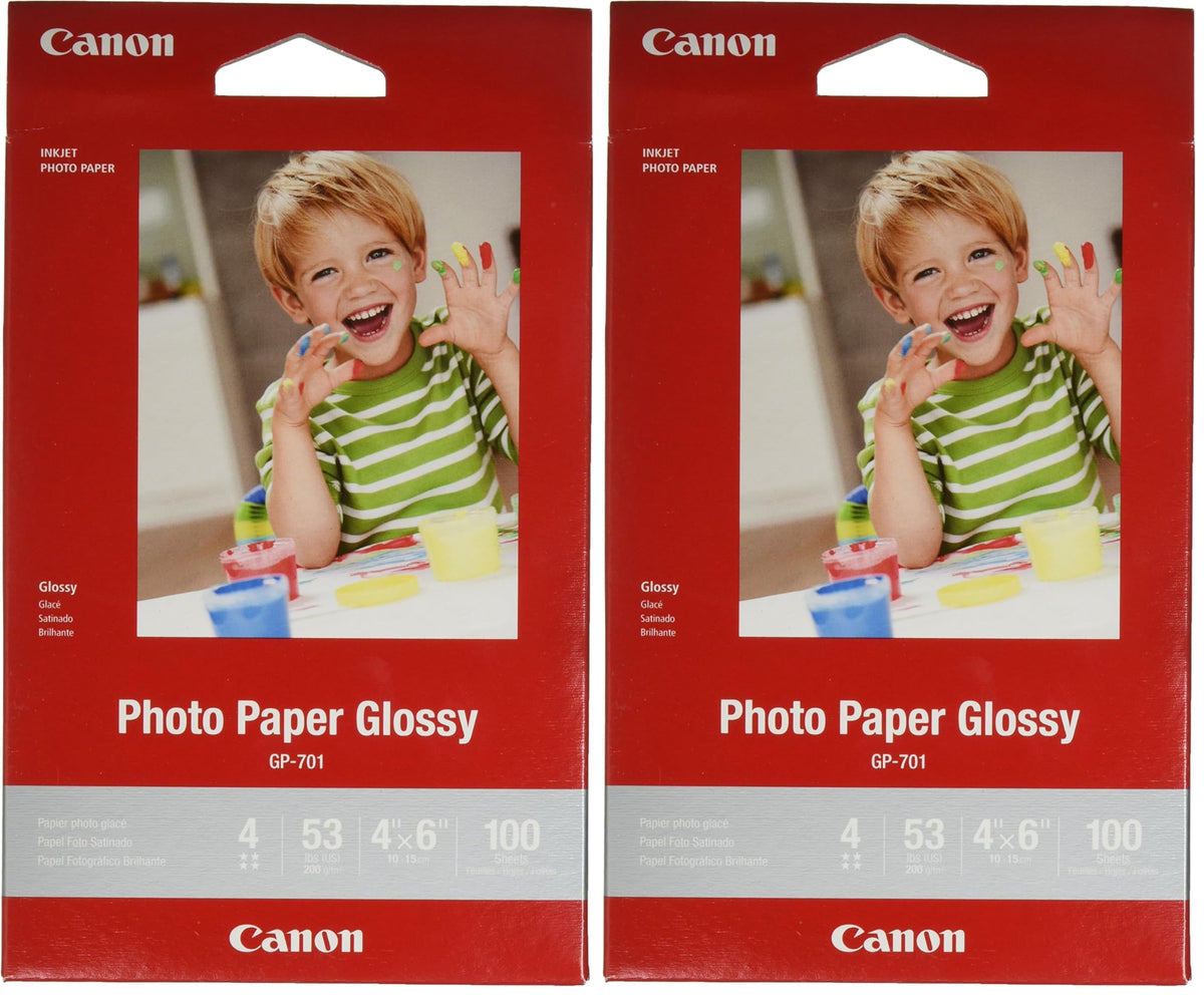 CanonInk Glossy Photo Paper 4"x 6" 100 Sheets (1433C001), Red